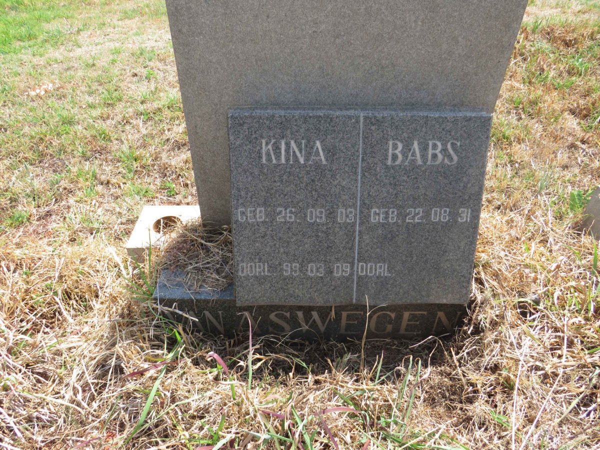 ASWEGEN Kina, van 1926-1999 & Babs 1931 -