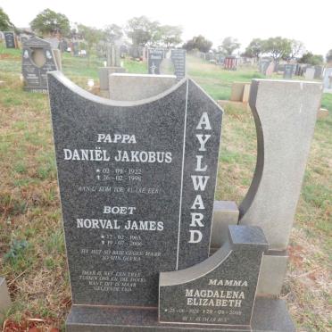 AYLWARD Daniel Jacobus 1922-1998 & Magdalena Elizabeth 1928-2008 :: AYLWARD Norval James 1963-2006