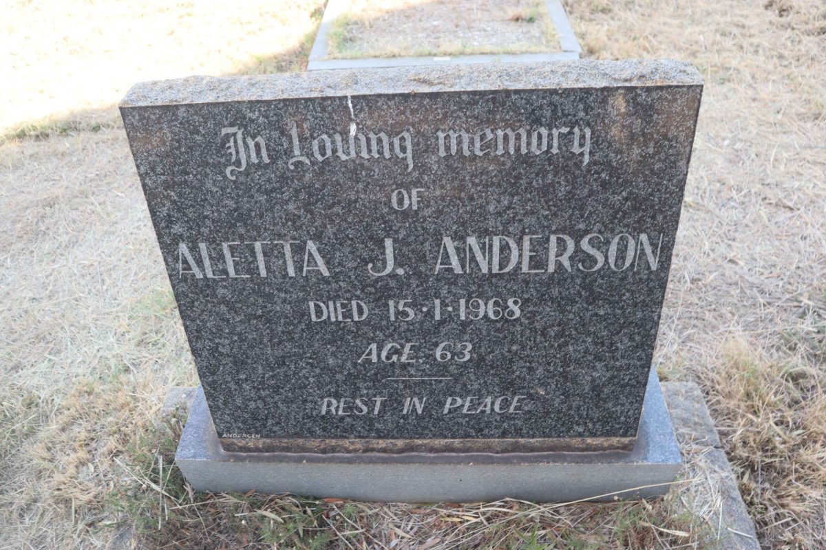 ANDERSON Aletta J. -1968
