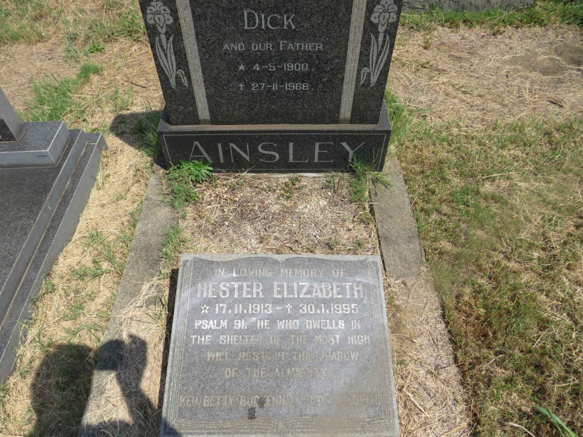 AINSLEY Dick 1900-1966 & Hester Elizabeth 1913-1995 _1