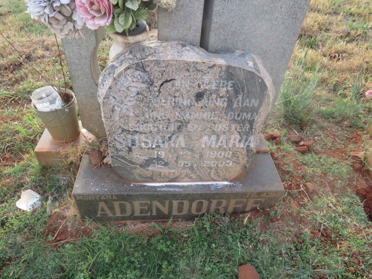 ADENDORFF Susara Maria 1908-2003