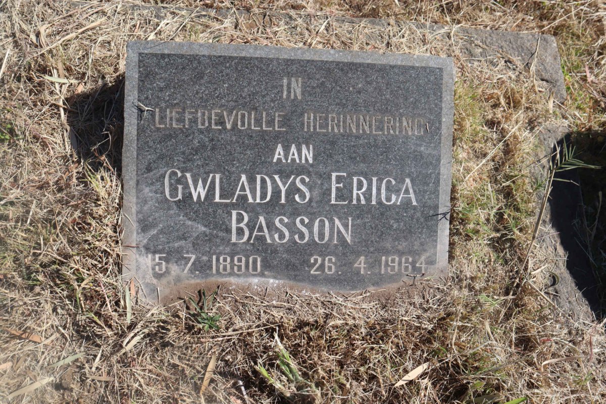 BASSON Gwladys Erica 1890-1964