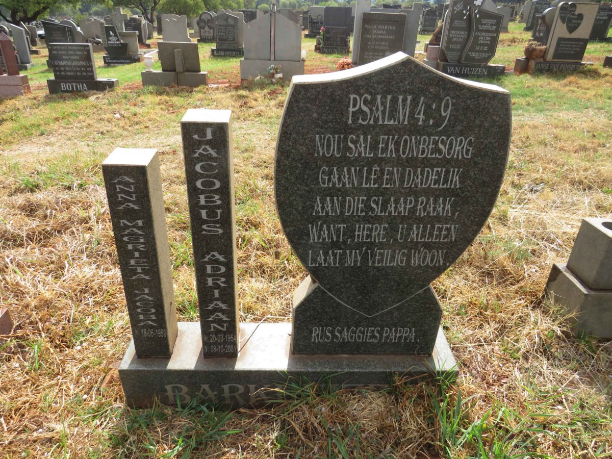 BARKHUIZEN Jacobus Adriaan 1954-2001 & Anna Magrieta Jacoba 1959- _1