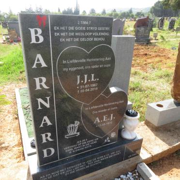 BARNARD J.J.L. 1967-2018 & A.E.J. 1972- 