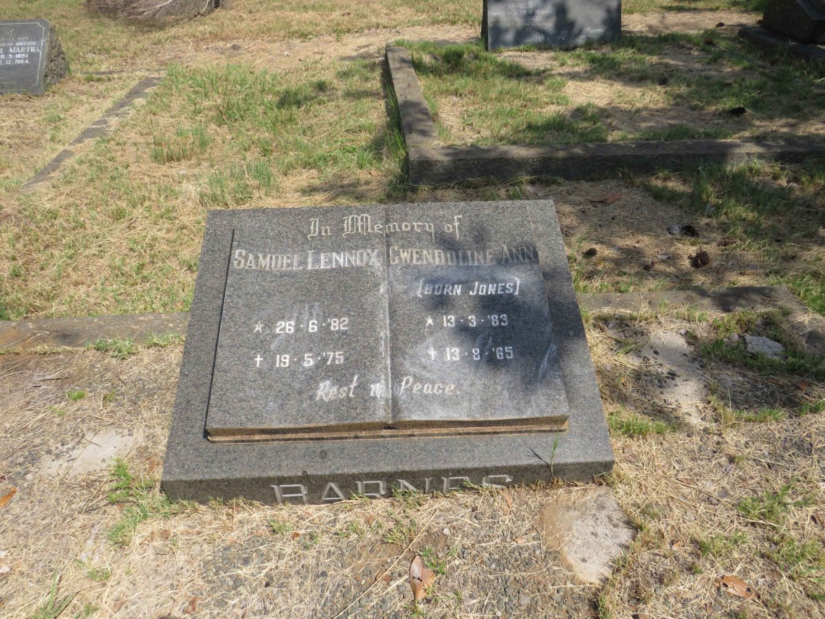 BARNES Samuel Lennox 1882-1975 & Gwendoline Ann JONES 1883-1965