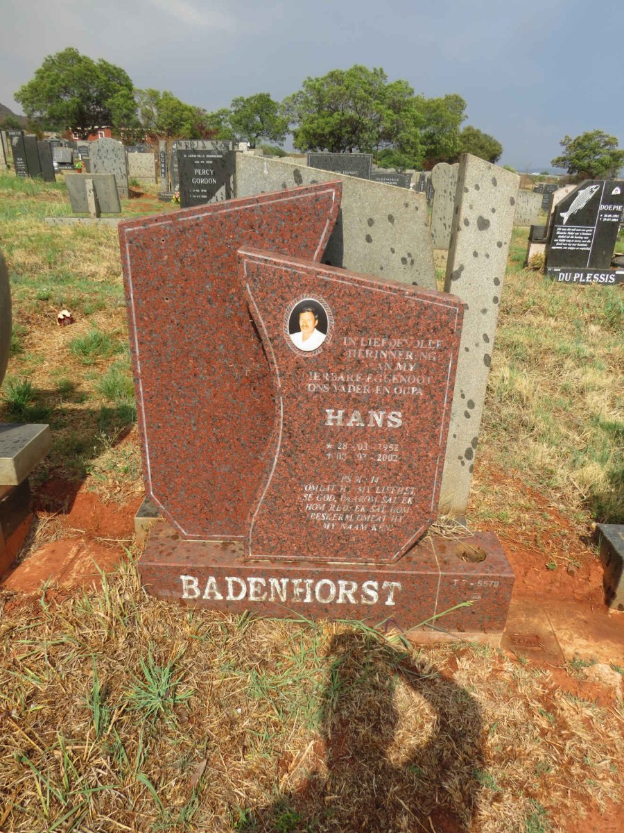 BADENHORST Hans 1952-2002 