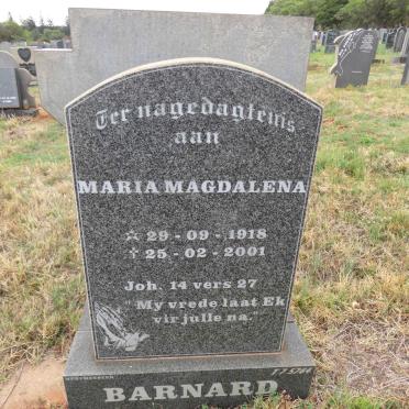 BARNARD Maria Magdalena 1918-2001
