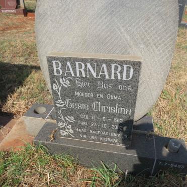 BARNARD Gesie Christina 1913-2002