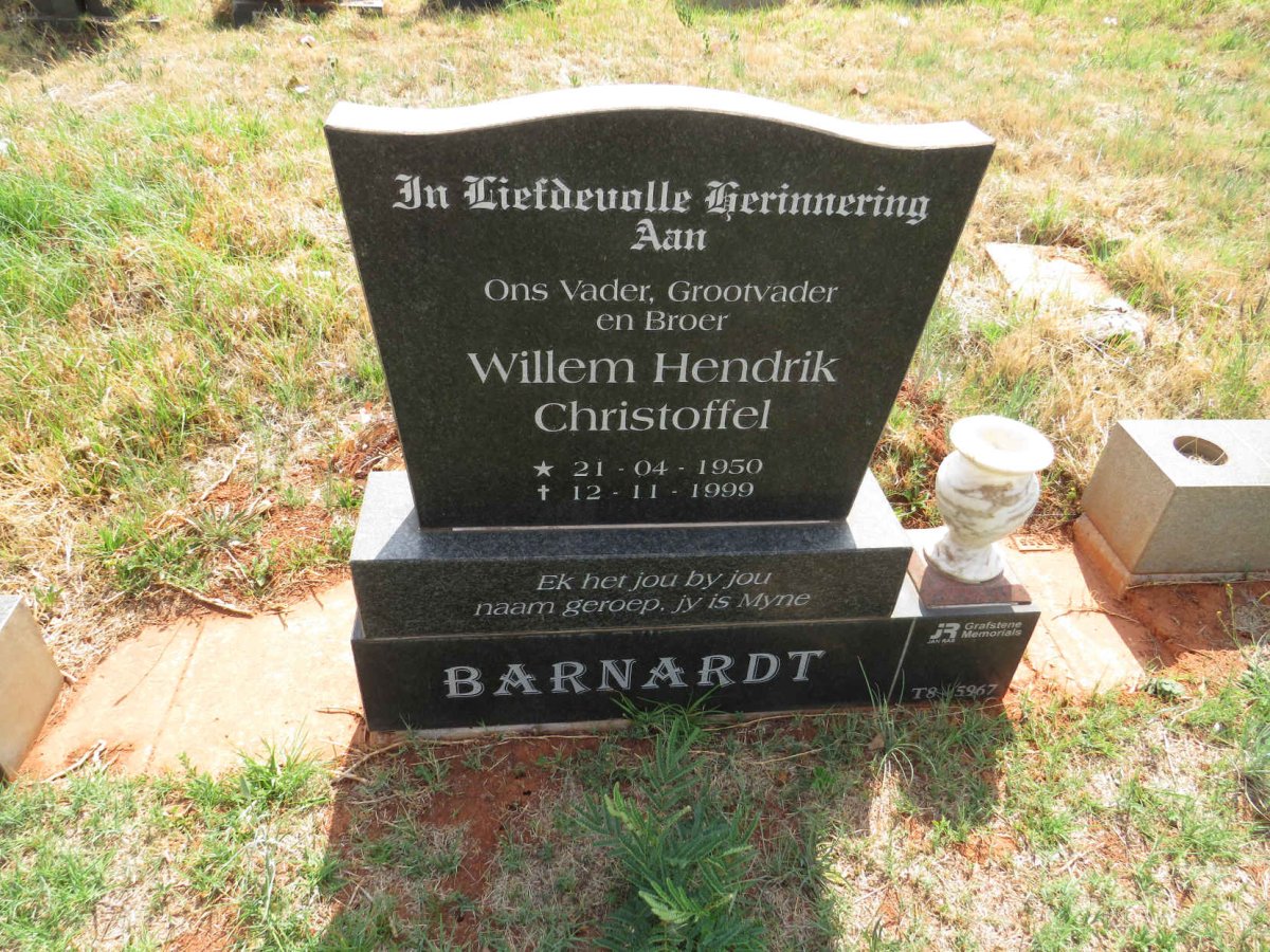 BARNARDT Willem Hendrik Christoffel 1950-1999