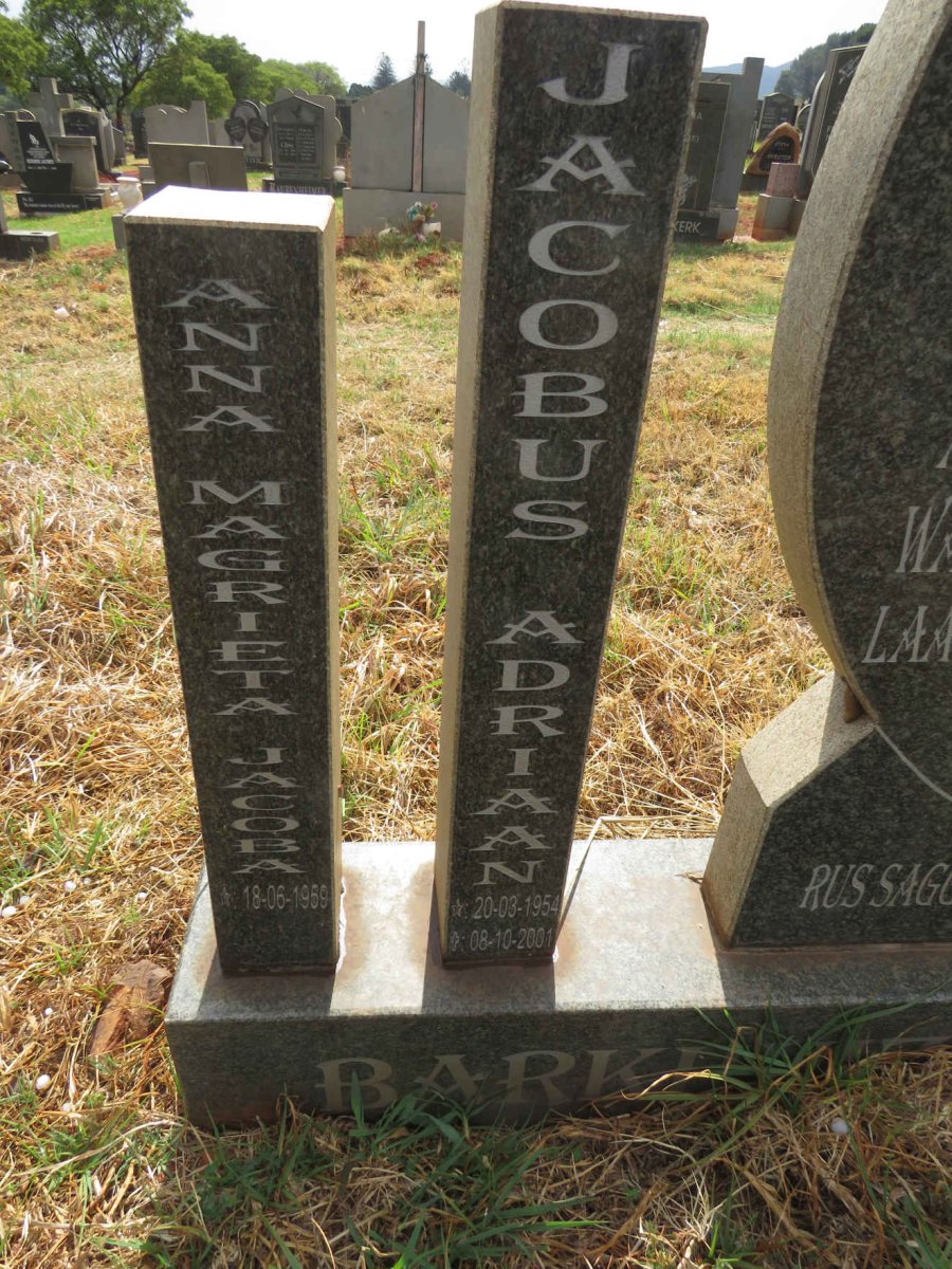 BARKHUIZEN Jacobus Adriaan 1954-2001 & Anna Magrieta Jacoba 1959- _2