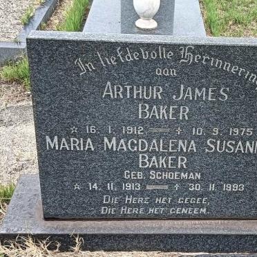 BAKER Arthur James 1912-1975 & Maria Magdalena Susanna SCHOEMAN 1913-1993