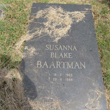 BAARTMAN Susanna Blake 1905-1984