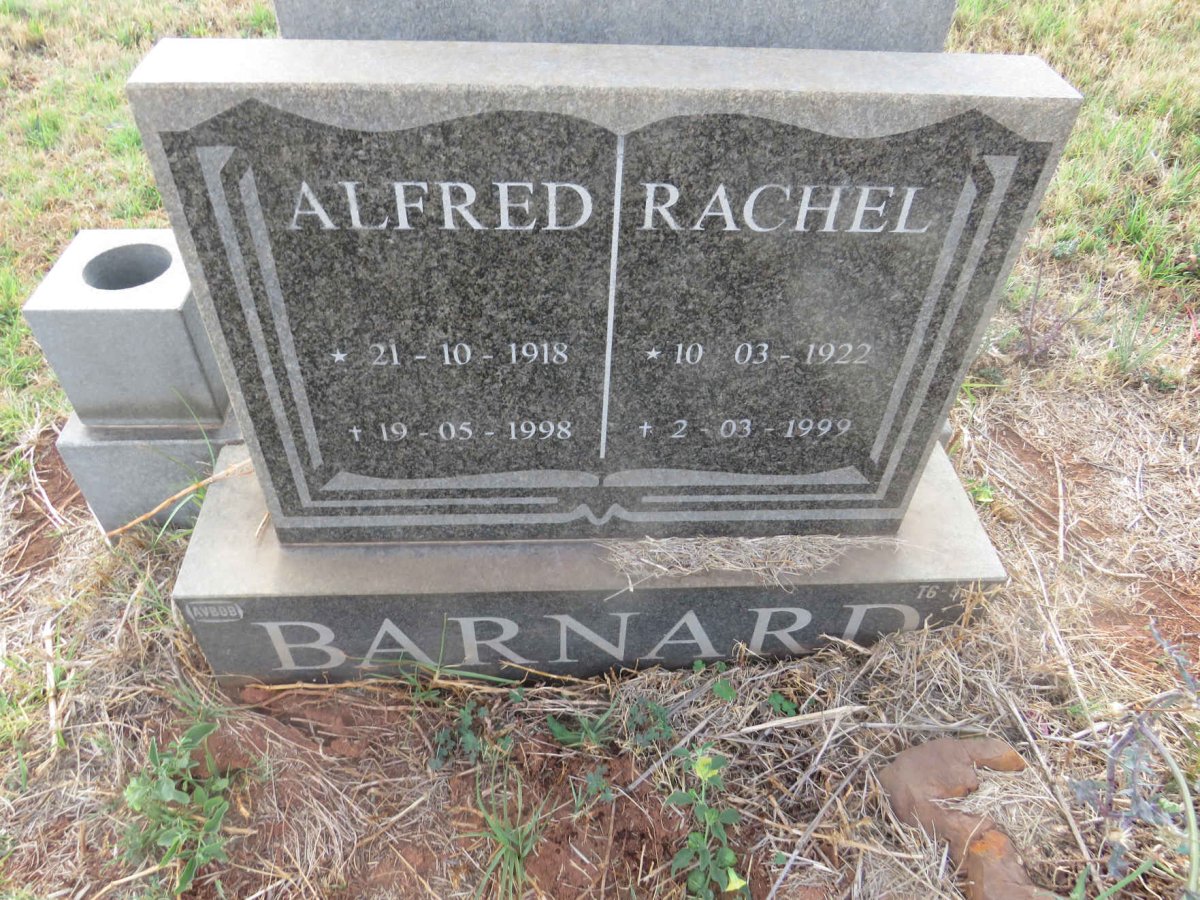 BARNARD Alfred 1918-1998 & Rachel  1922-1999