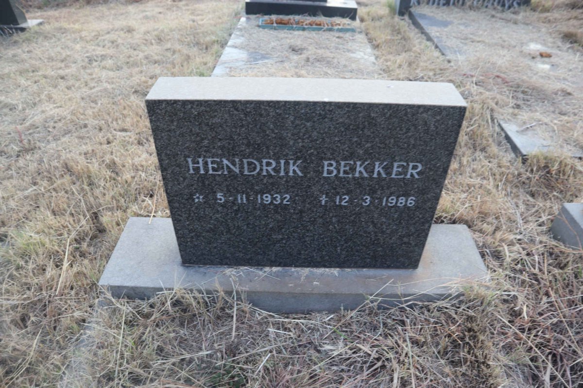 BEKKER Hendrik 1932-1986