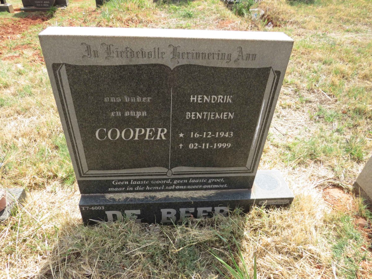 BEER Hendrik Bentjemen, de 1943-1999