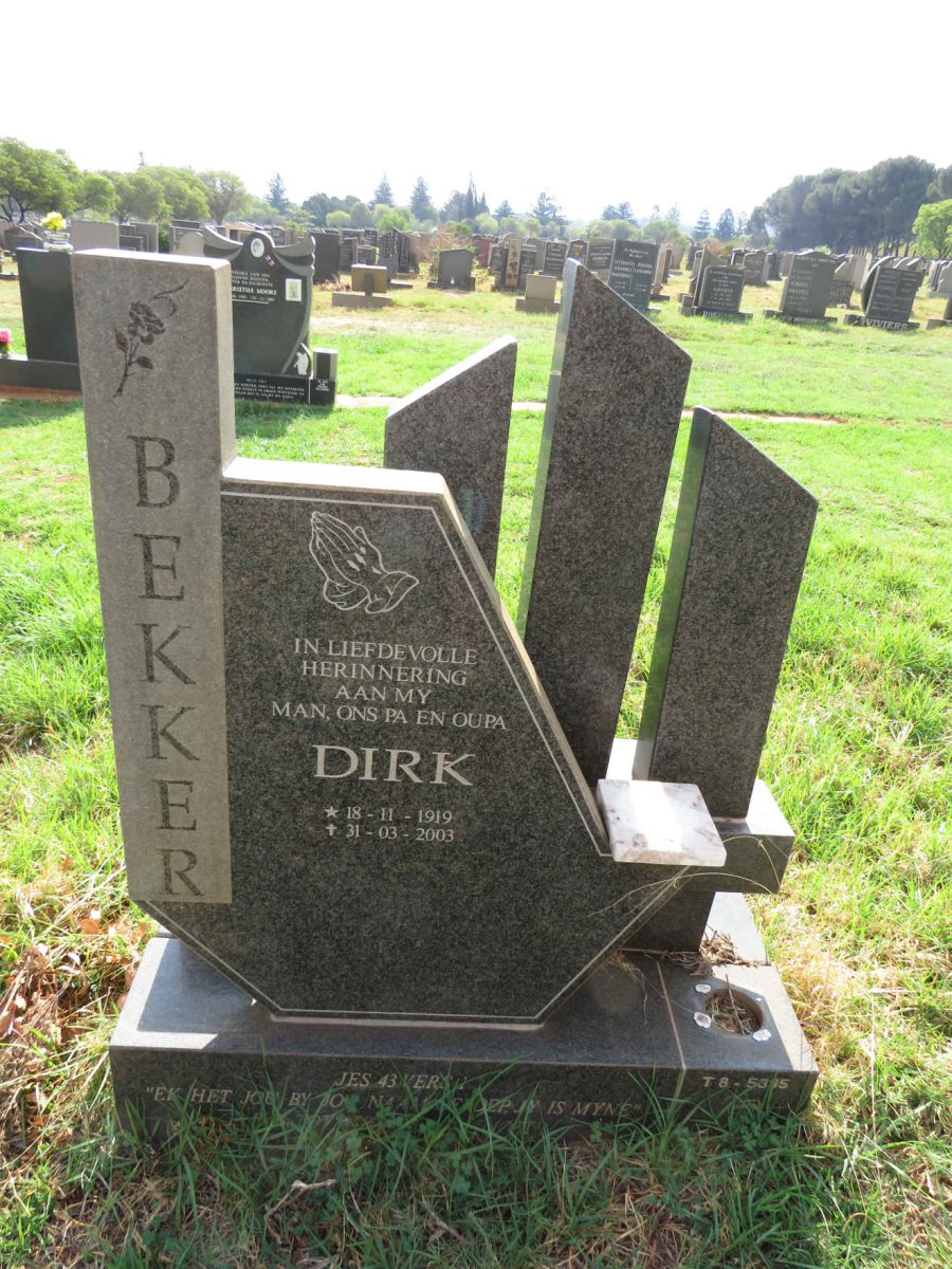 BEKKER Dirk 1919-2003