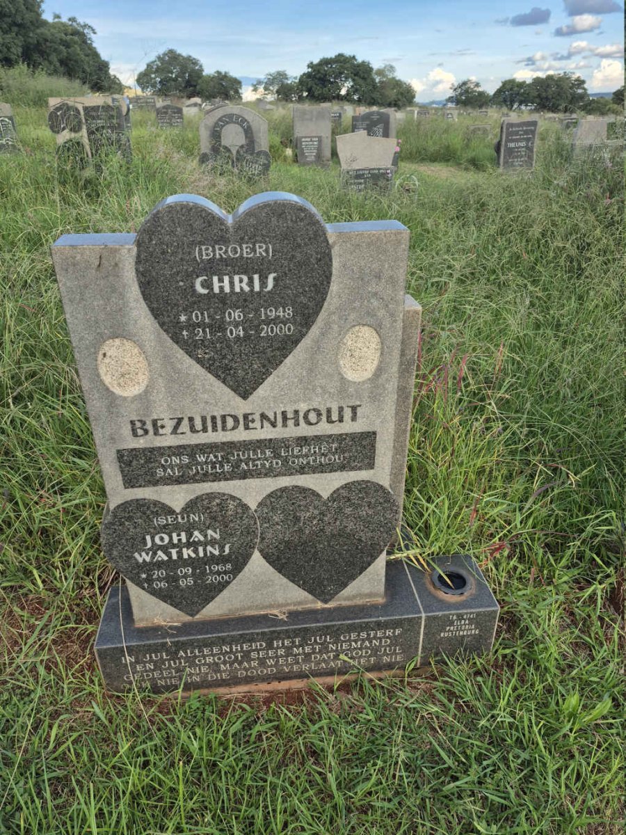 BEZUIDENHOUT Chris 1948-2000 :: BEZUIDENHOUT Johan Watkins 1968-2000