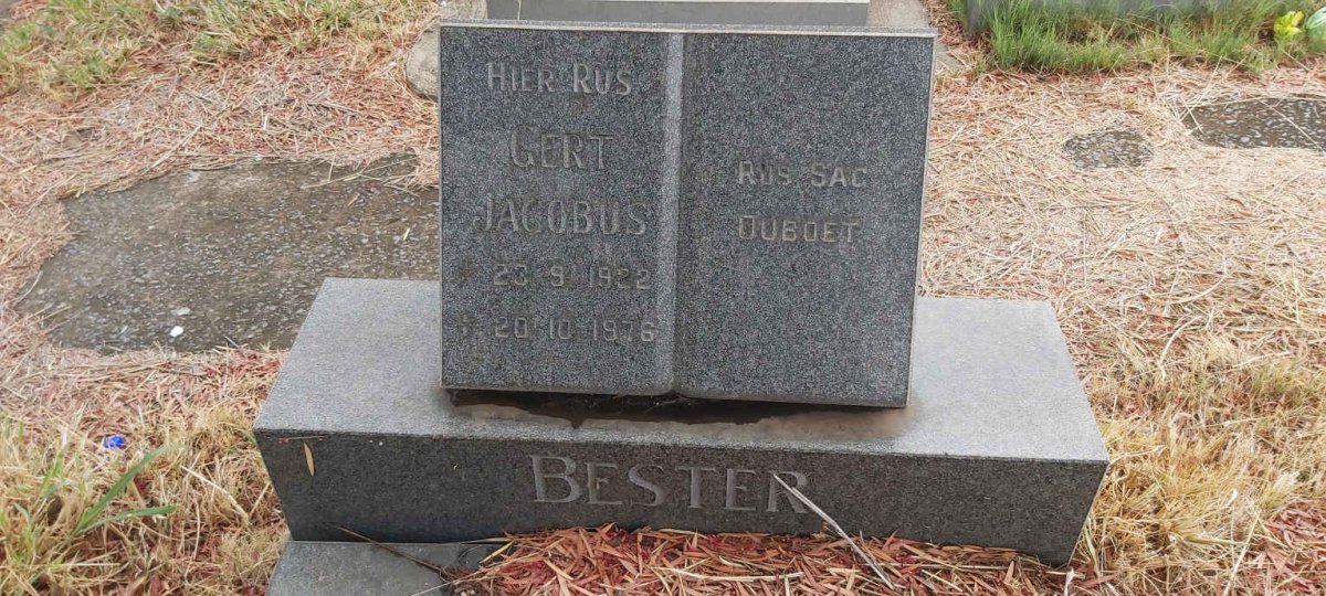 BESTER Gert Jacobus 1922-1976