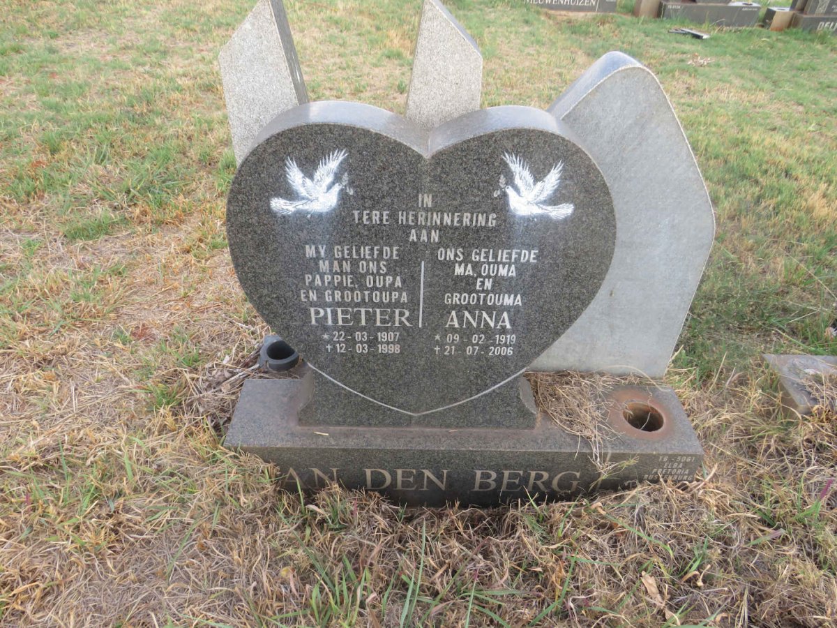 BERG Pieter, van den 1907-1998 & Anna 1919-2006