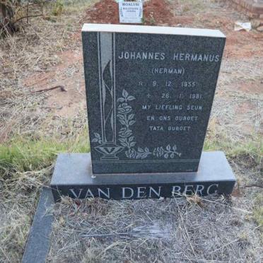 BERG Johannes Hermanus, van den 1955-1981