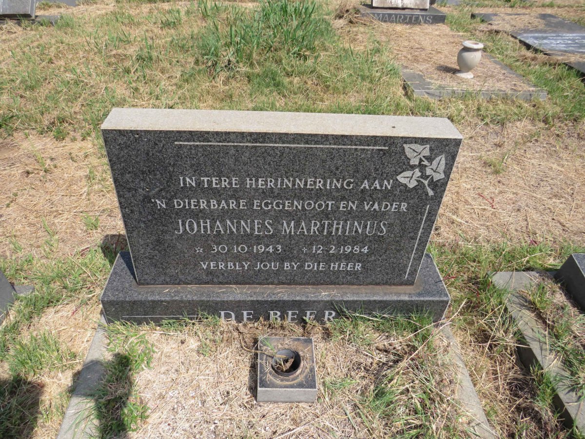 BEER Johannes Marthinus, de 1943-1984