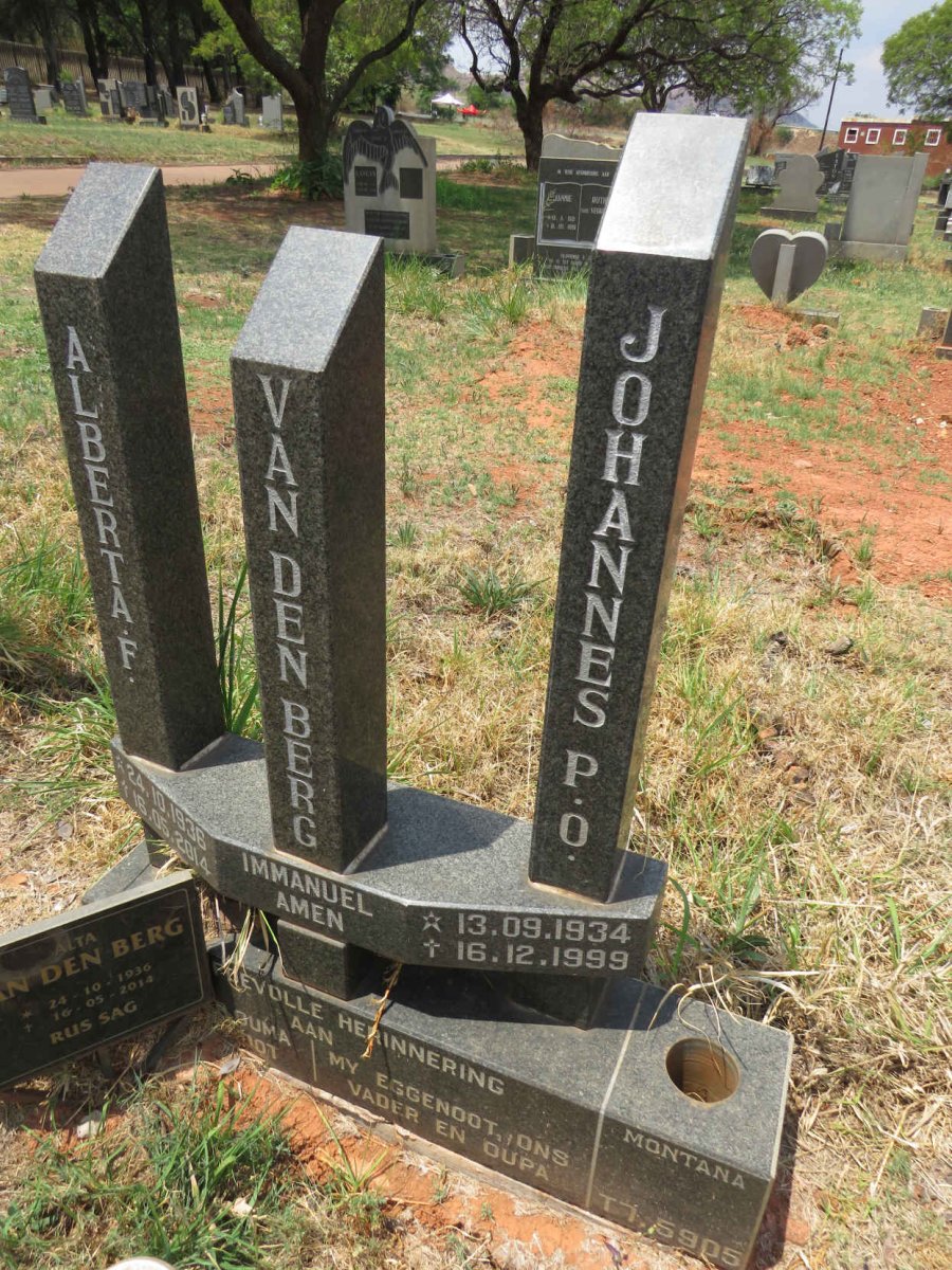 BERG Johannes P.O., van den 1934-1999 & Alberta F. 1936-2014 :: VAN DEN BERG Alta 1936-2014 _2