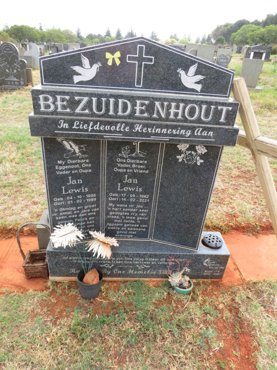 BEZUIDENHOUT Jan Lewis 1938-1999 :: BEZUIDENHOUT Jan Lewis 1962-2021