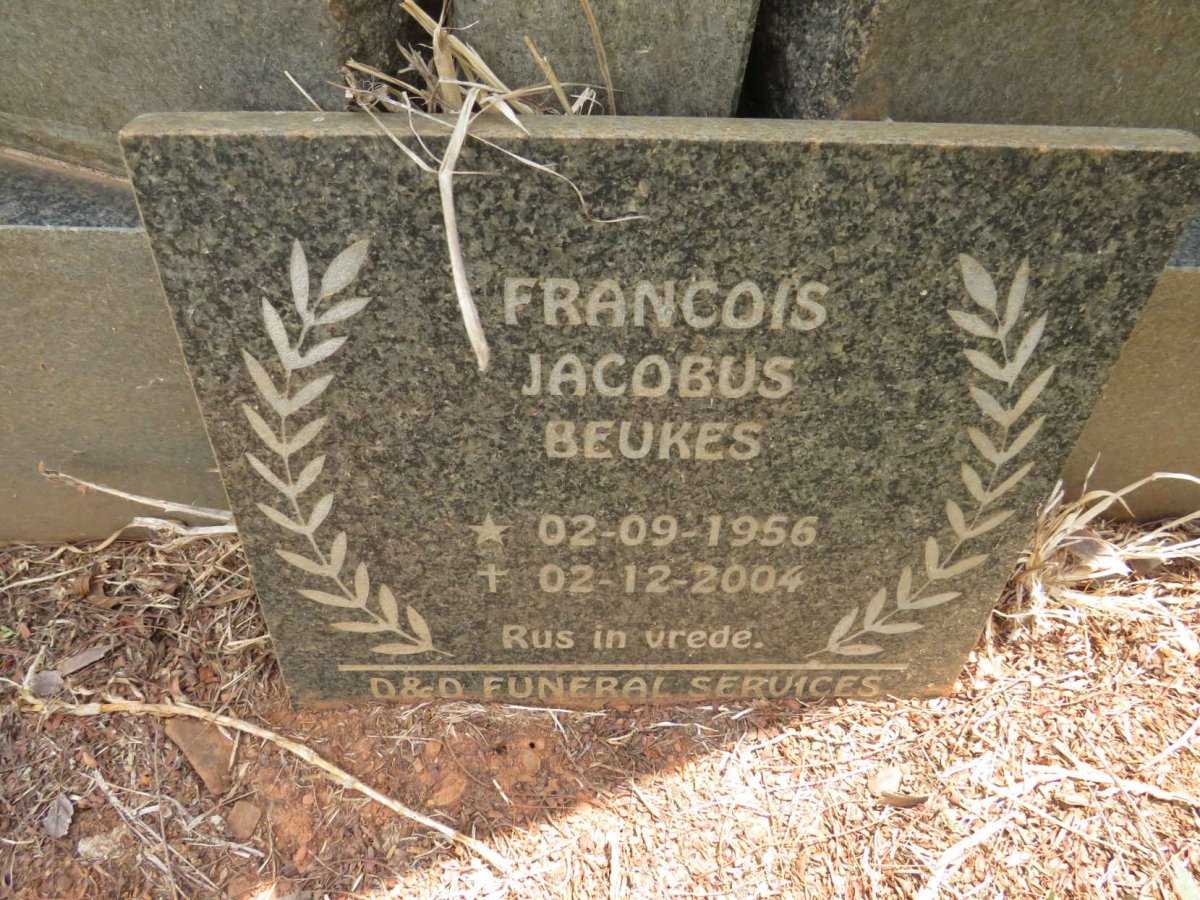 BEUKES Francois Jacobus 1956-2004