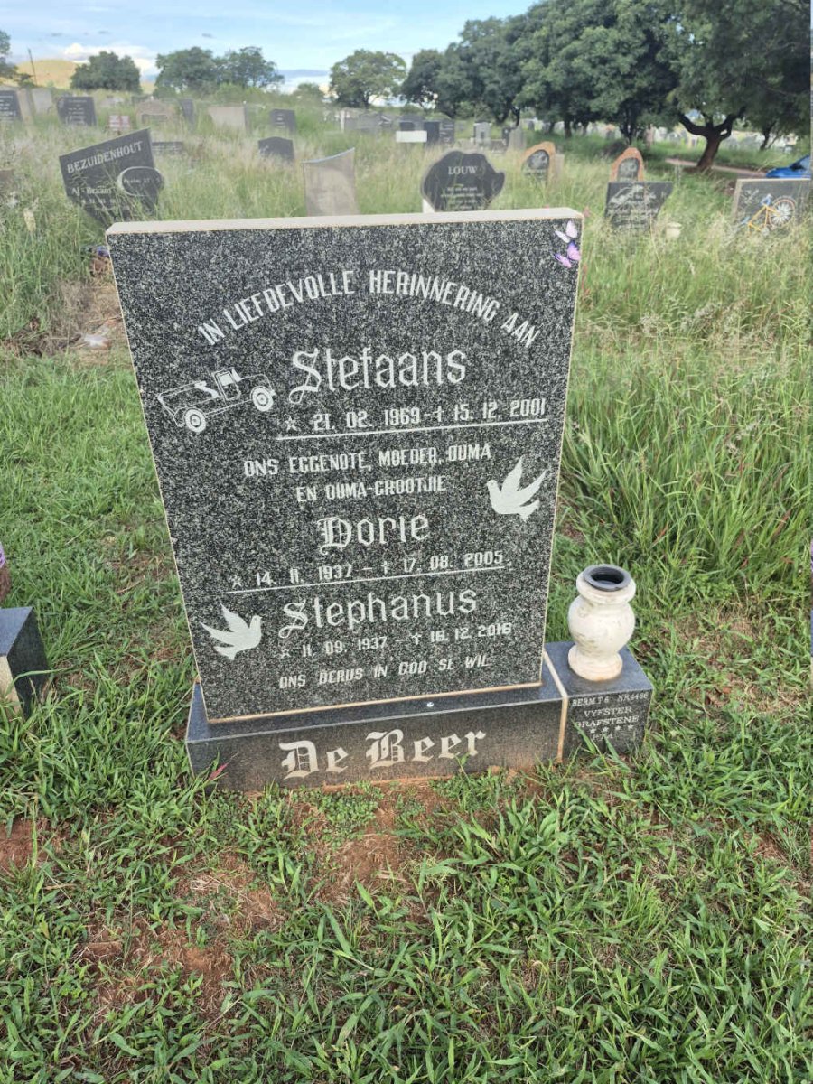 BEER Stephanus, de 1937-2016 & Dorie 1937-2005 :: BEER Stefaans, de 1969-2001