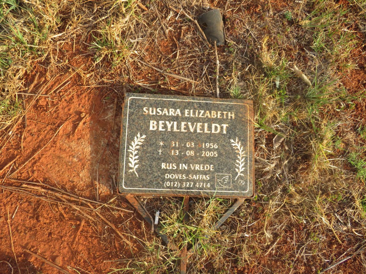 BEYLEVELDT Susara Elizabeth 1956-2005