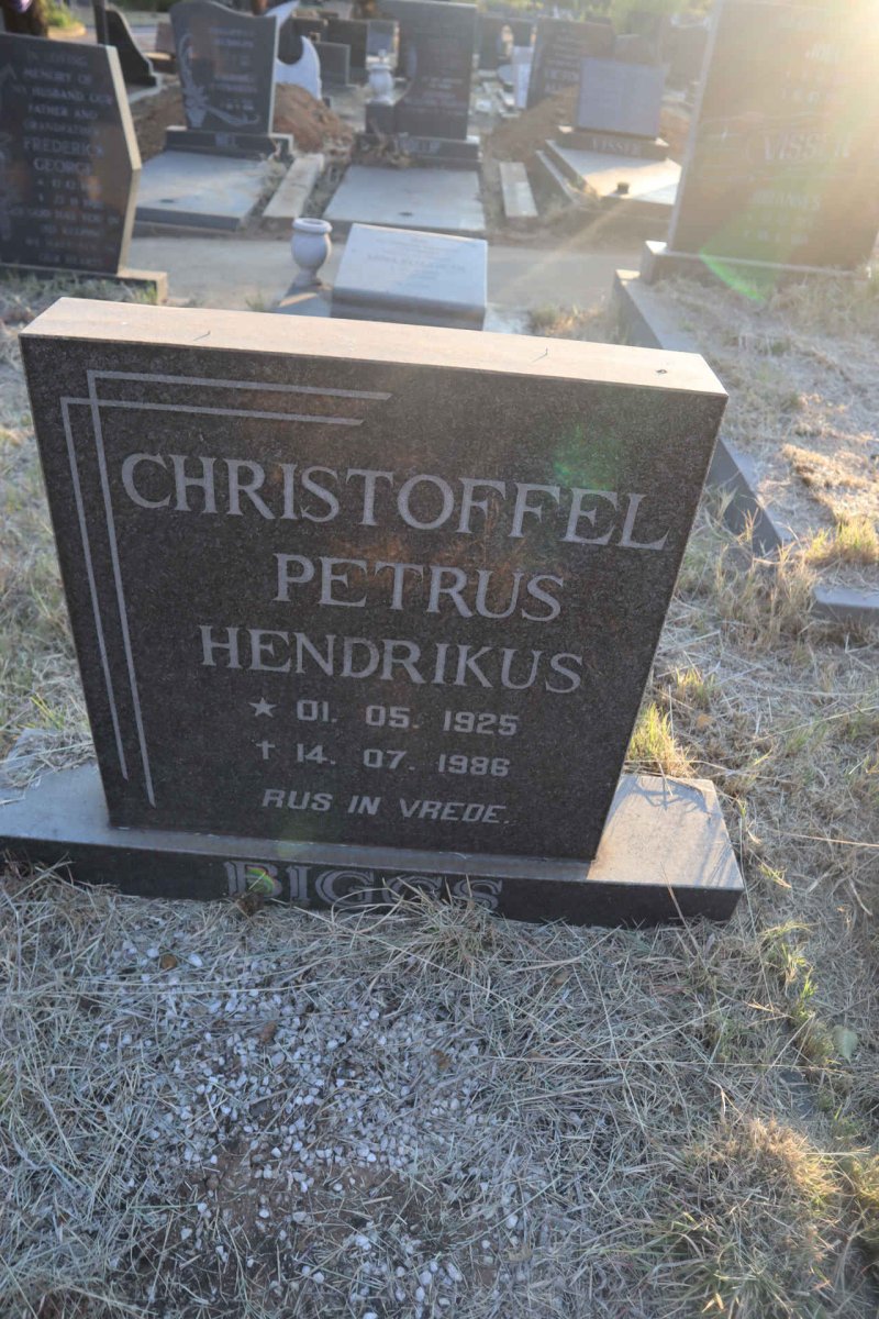 BIGGS Christoffel Petrus Hendrikus 1925-1986