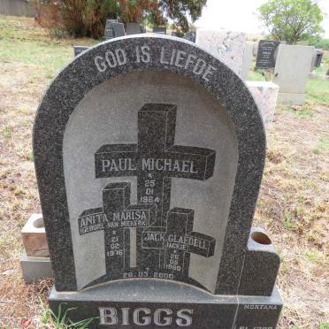 BIGGS Paul Michael 1964-2000 & Anita Marisa VAN NIEKERK 1976 -2000 :: BIGGS Jack Glaedell 1989-2000