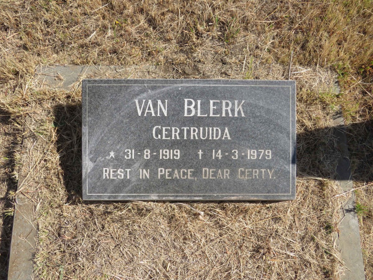BLERK Gertruida, van 1919-1979