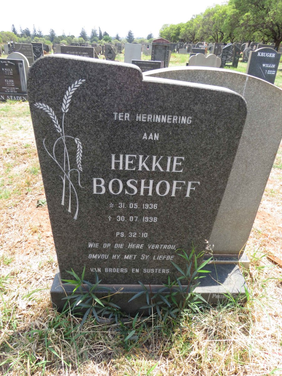 BOSHOFF Hekkie 1936-1998