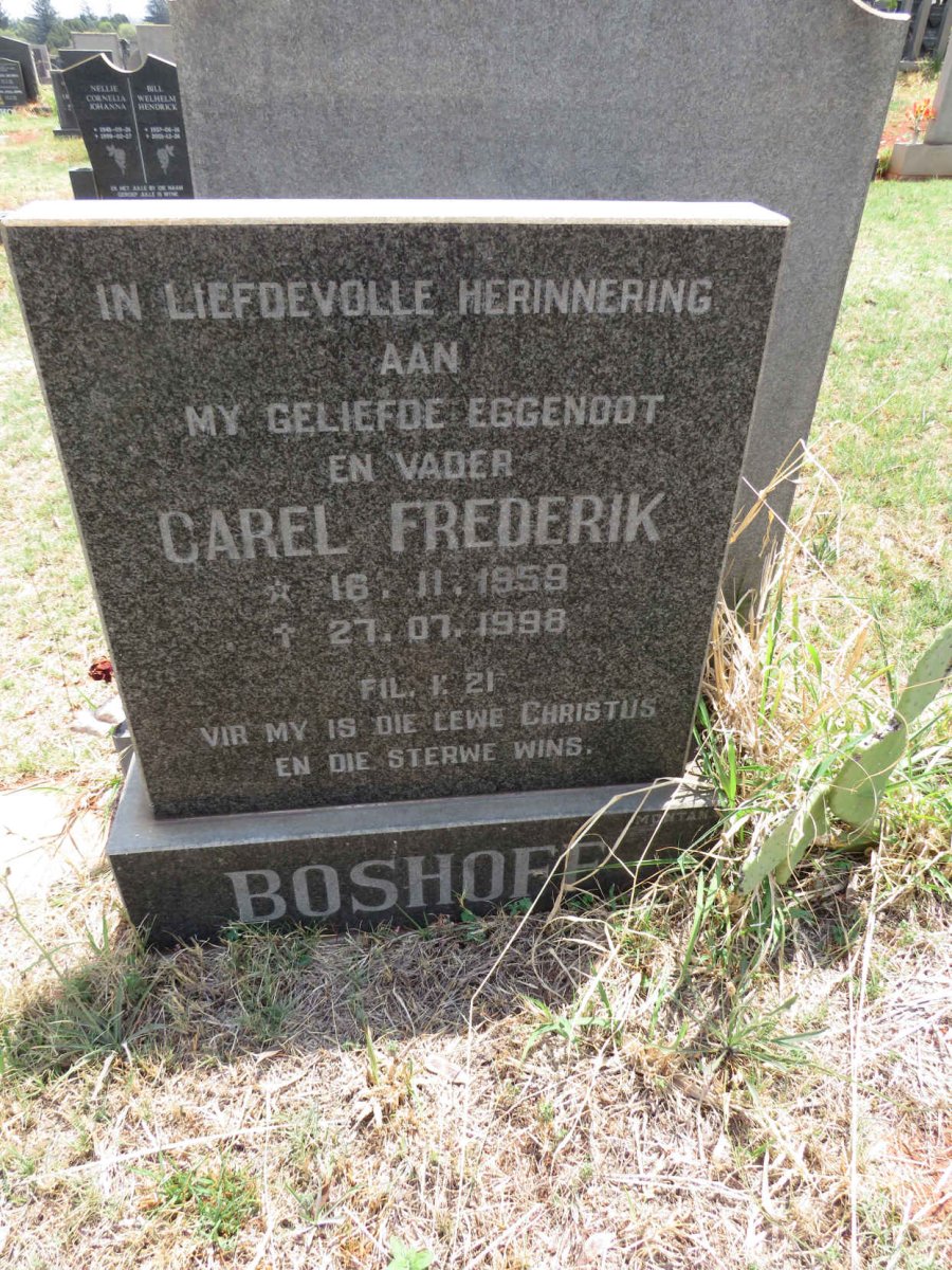 BOSHOFF Carel Frederik 1959-1998