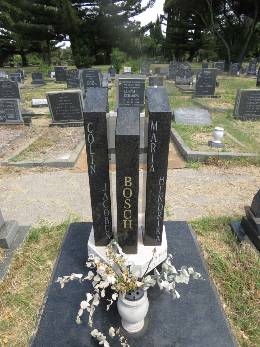 BOSCH Colin Jacobus 1922-1984 & Maria Hendrika 1926-2005 _1