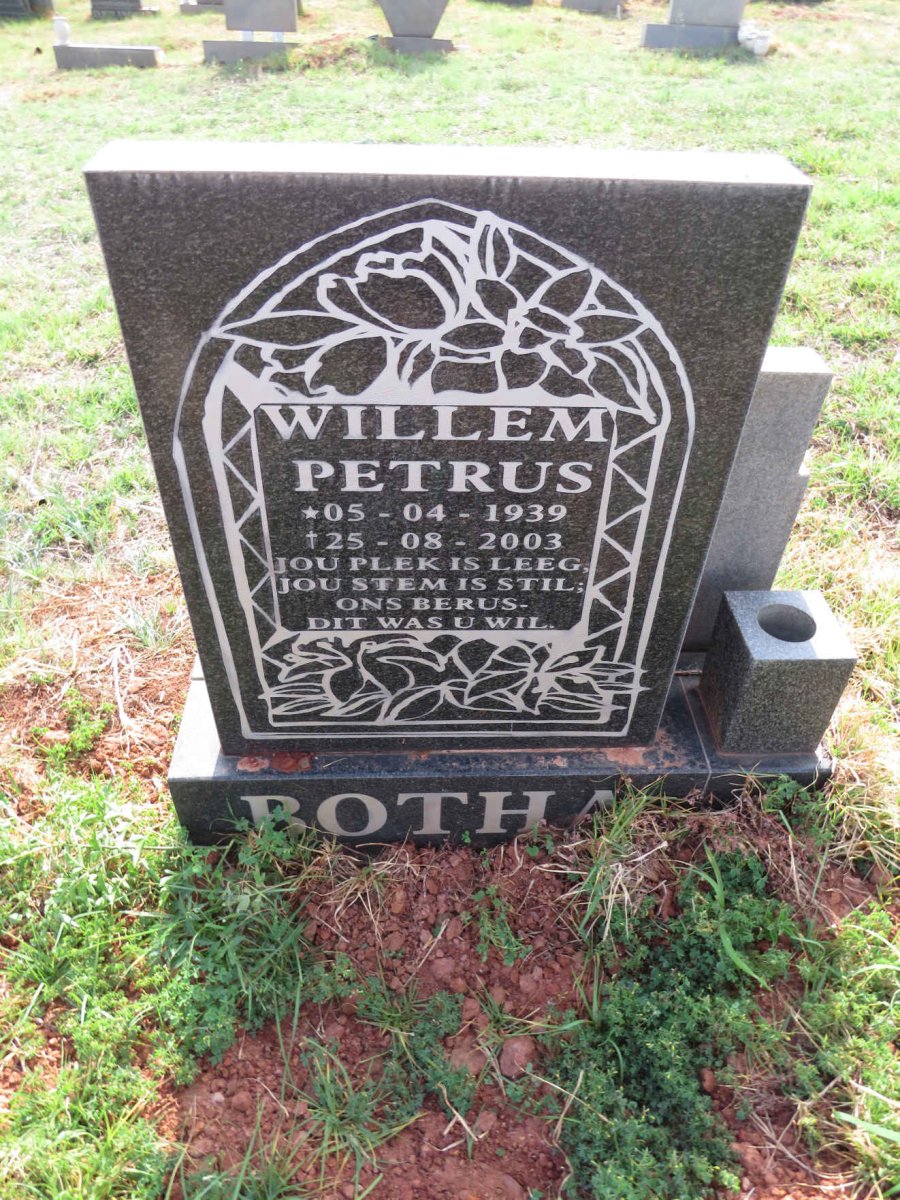 BOTHA Willem Petrus 1939-2003