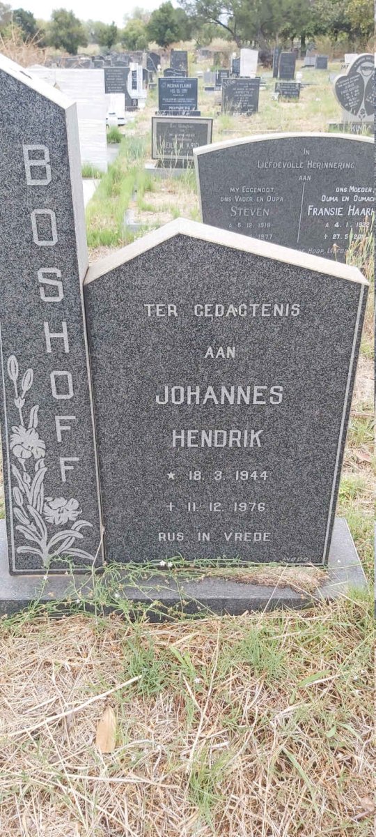 BOSHOFF Johannes Hendrik 1944-1976