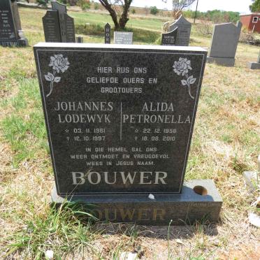BOUWER Johannes Lodewyk 1961-1997 & Alida Petronella 1958-2010