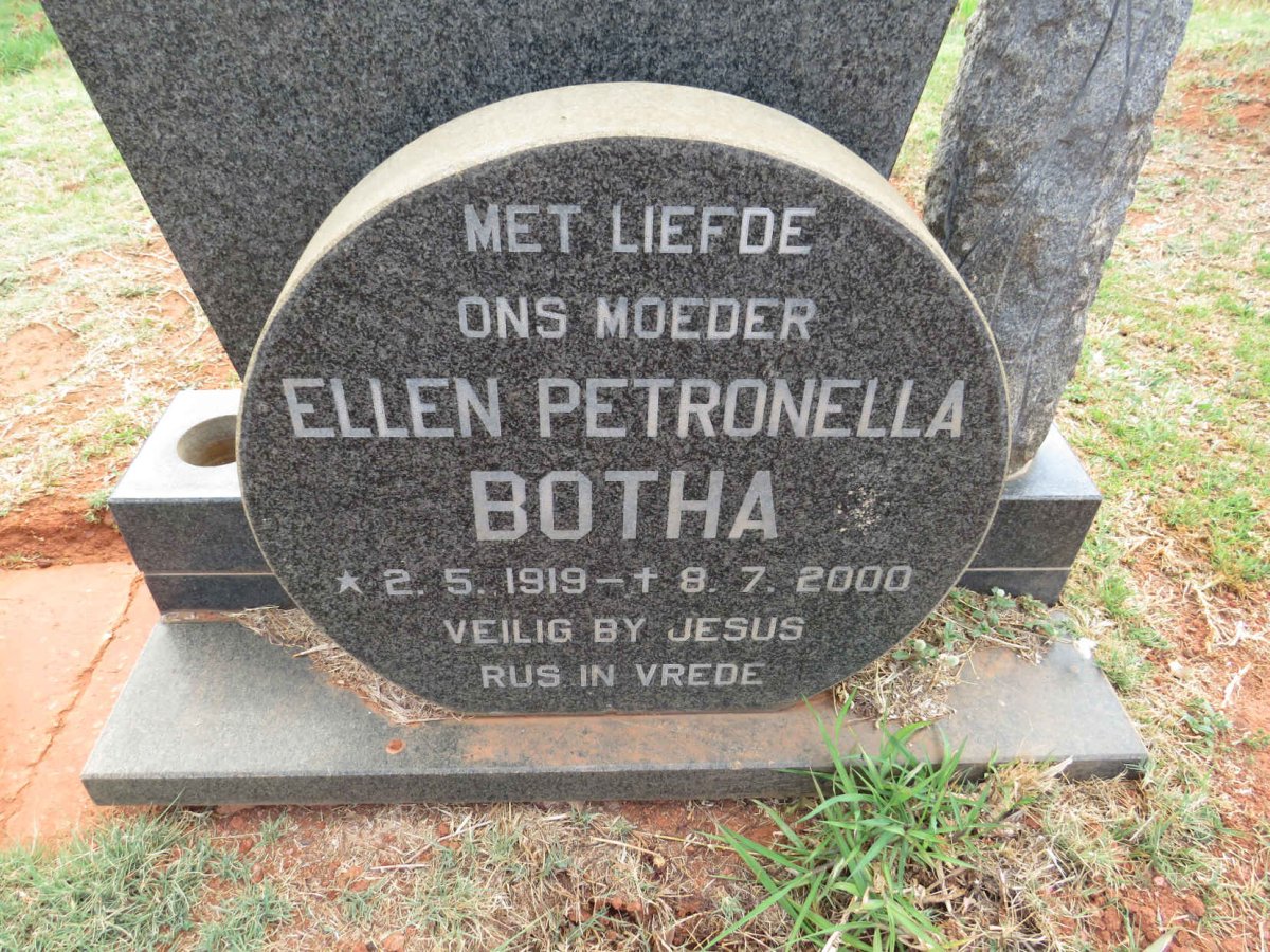 BOTHA Ellen Petronella 1919-2000