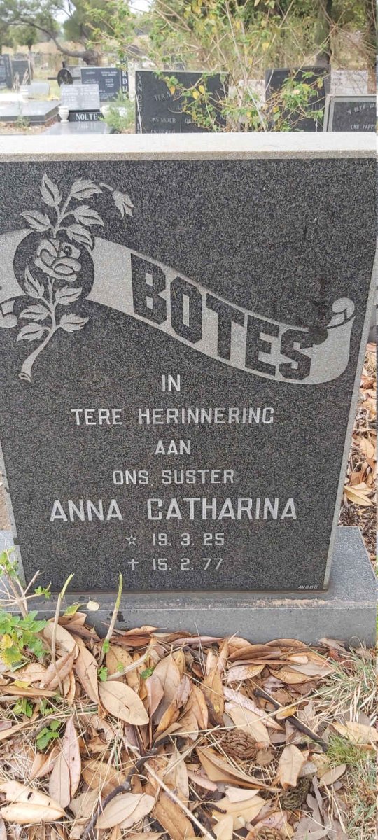 BOTES Anna Catharina 1925-1977