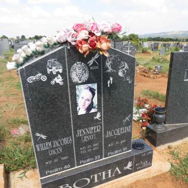 BOTHA  Jennifer 1985-2021 :: BOTHA Willem Jacobus 1989- :: BOTHA Jacqueline 1991- 