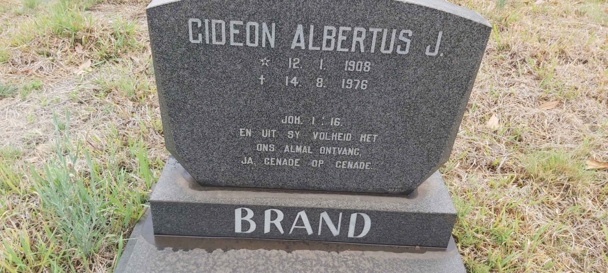 BRAND Gideon Albertus J. 1908-1976