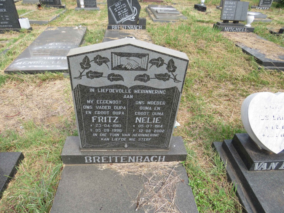 BREITENBACH Fritz 1910-1996 & Nelie 1914-2002