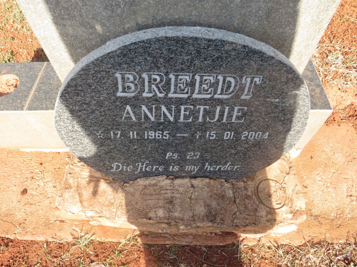 BREEDT Annetjie 1965-2004