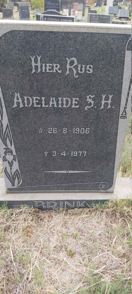 BRINK Adelaide S.H. 1906-1977