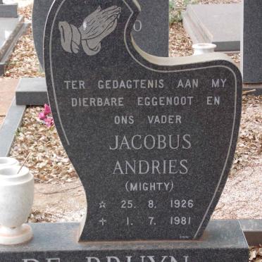 BRUYN Jacobus Andries, de 1926-1981