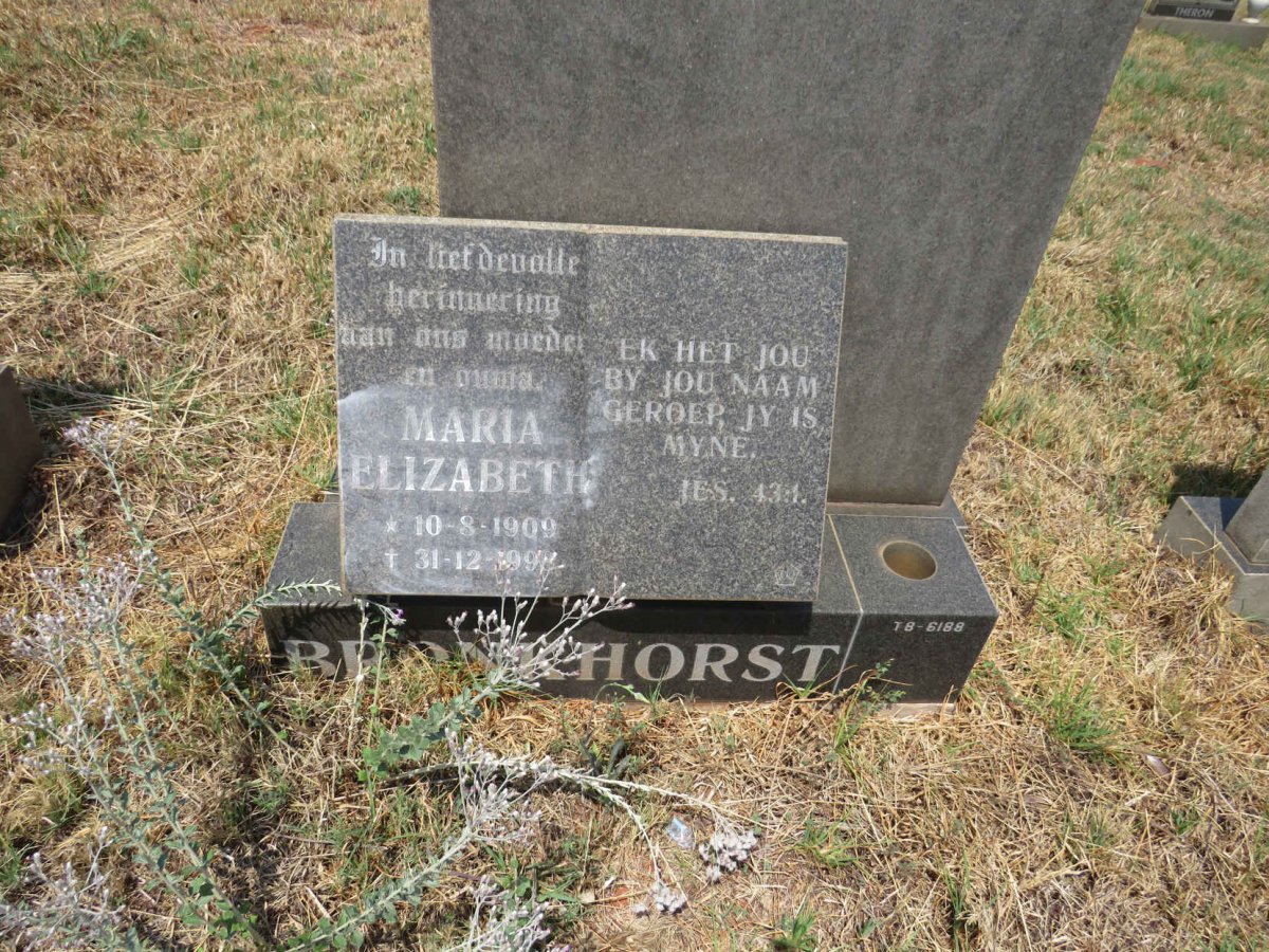 BRONKHORST Maria Elizabeth 1909-199?
