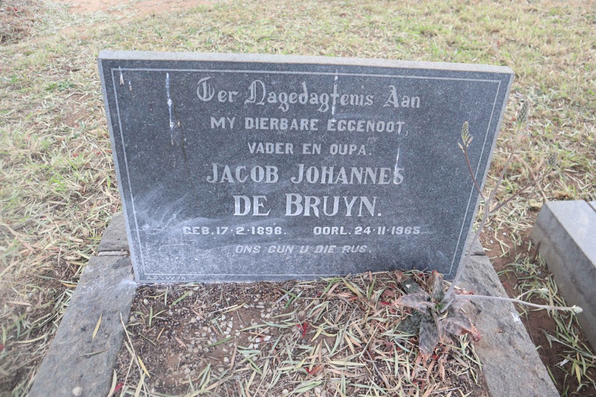 BRUYN Jacob Johannes, de 1898-1965