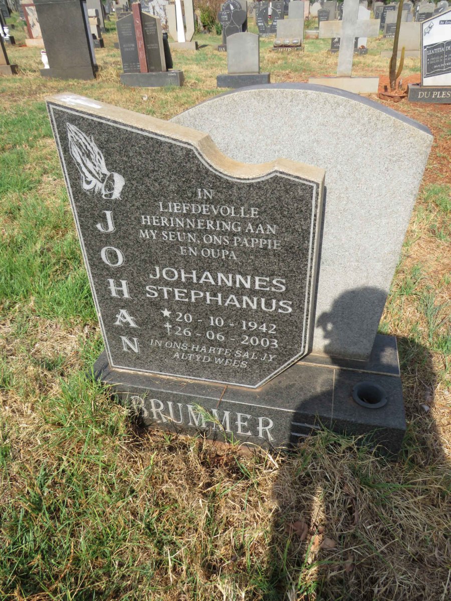 BRUMMER Johannes Stephanus 1942-2003